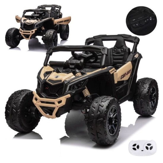 JOKO Elektrické Autíčko Buggy 4x200W 24V, kožené sedadlo, penové kolesá, béžové