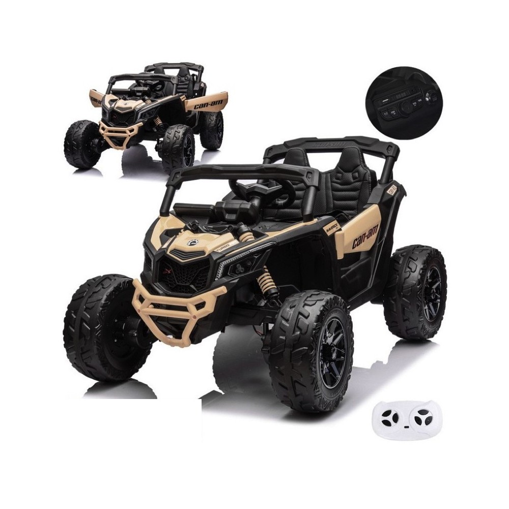 JOKO Elektrické Autíčko Buggy 4x200W 24V, kožené sedadlo, penové kolesá, béžové