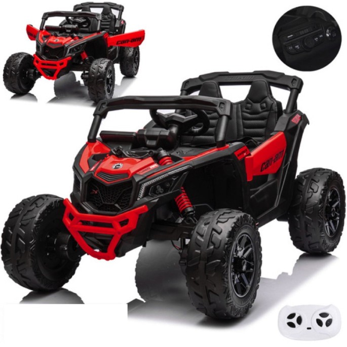 JOKO Elektrické Autíčko Buggy 4x200W 24V, kožené sedadlo, penové kolesá, červené