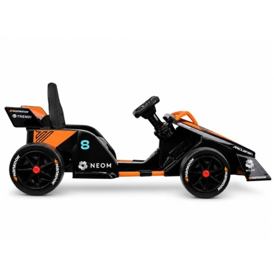 JOKO Elektrické autíčko Formula E McLaren NEOM, penové kolesá, kožené sedadlo, čierna