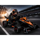 JOKO Elektrické autíčko Formula E McLaren NEOM, penové kolesá, kožené sedadlo, čierna