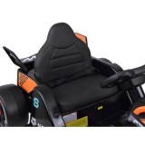 JOKO Elektrické autíčko Formula E McLaren NEOM, penové kolesá, kožené sedadlo, čierna