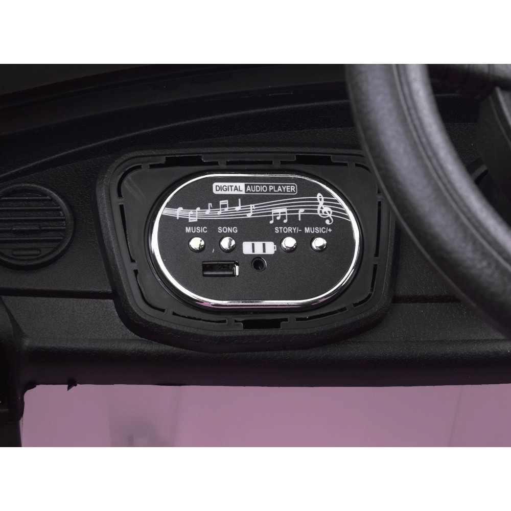 JOKO Elektrické autíčko Beetle Retro s Efektom Hojdania, penové kolesá, kožené sedadlo, ružové