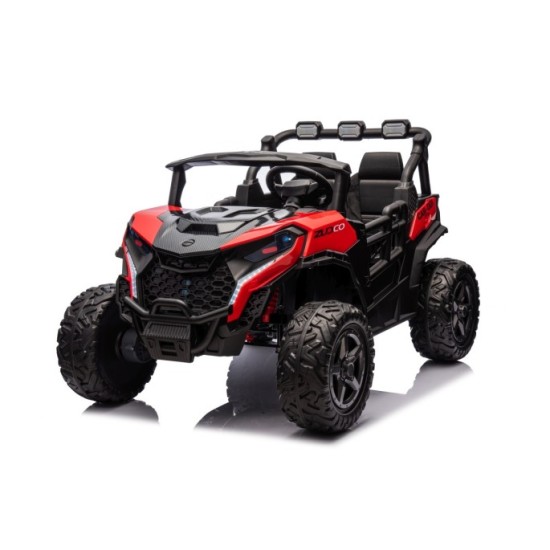 JOKO Elektrické autíčko Buggy OBSERVER 4x200W, penové kolesá, Dvojmiestne kožené sedadlo, nosnosť 60kg, červené