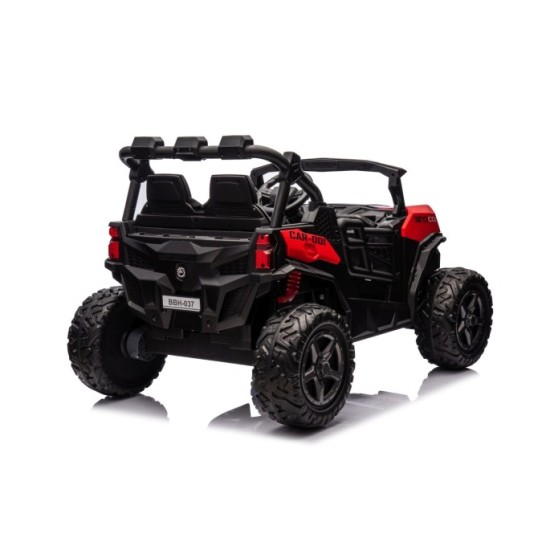 JOKO Elektrické autíčko Buggy OBSERVER 4x200W, penové kolesá, Dvojmiestne kožené sedadlo, nosnosť 60kg, červené