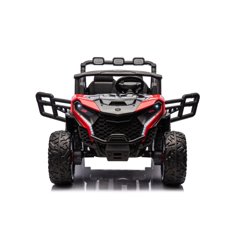 JOKO Elektrické autíčko Buggy OBSERVER 4x200W, penové kolesá, Dvojmiestne kožené sedadlo, nosnosť 60kg, červené