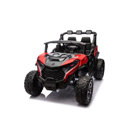 JOKO Elektrické autíčko Buggy OBSERVER 4x200W, penové kolesá, Dvojmiestne kožené sedadlo, nosnosť 60kg, červené
