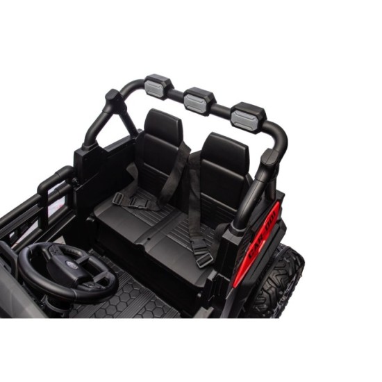 JOKO Elektrické autíčko Buggy OBSERVER 4x200W, penové kolesá, Dvojmiestne kožené sedadlo, nosnosť 60kg, červené