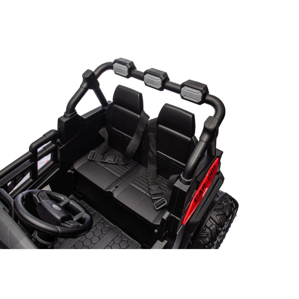JOKO Elektrické autíčko Buggy OBSERVER 4x200W, penové kolesá, Dvojmiestne kožené sedadlo, nosnosť 60kg, červené