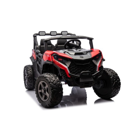 JOKO Elektrické autíčko Buggy OBSERVER 4x200W, penové kolesá, Dvojmiestne kožené sedadlo, nosnosť 60kg, červené