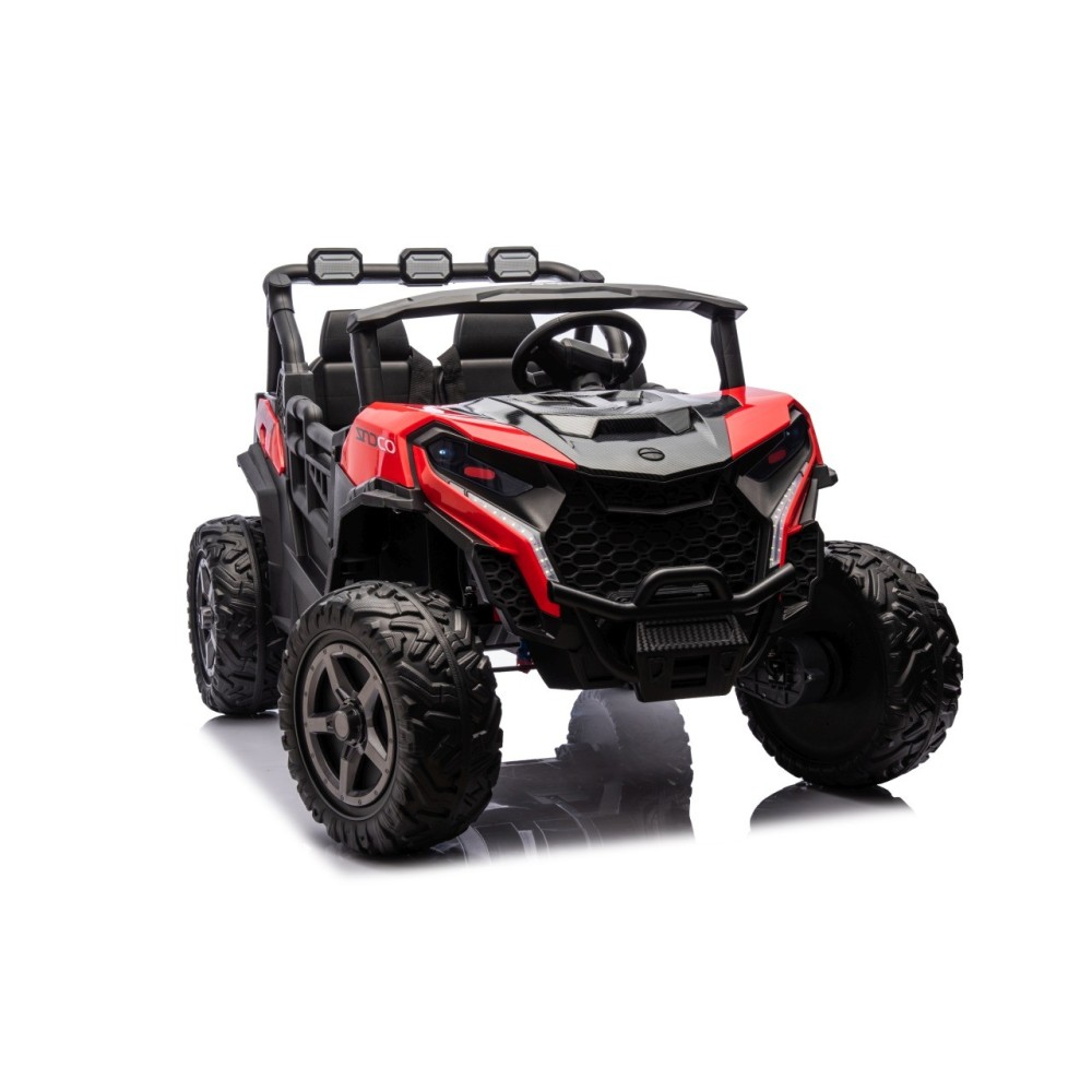 JOKO Elektrické autíčko Buggy OBSERVER 4x200W, penové kolesá, Dvojmiestne kožené sedadlo, nosnosť 60kg, červené