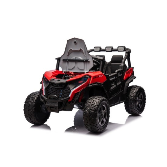 JOKO Elektrické autíčko Buggy OBSERVER 4x200W, penové kolesá, Dvojmiestne kožené sedadlo, nosnosť 60kg, červené