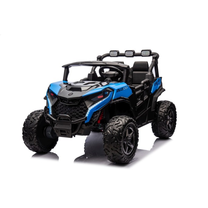 JOKO Elektrické autíčko Buggy OBSERVER 4x200W, penové kolesá, Dvojmiestne kožené sedadlo, nosnosť 60kg, modré
