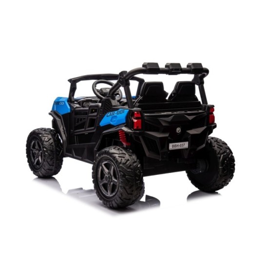 JOKO Elektrické autíčko Buggy OBSERVER 4x200W, penové kolesá, Dvojmiestne kožené sedadlo, nosnosť 60kg, modré