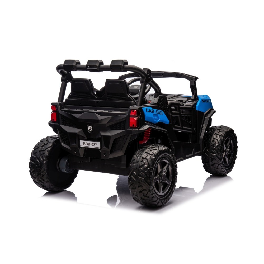 JOKO Elektrické autíčko Buggy OBSERVER 4x200W, penové kolesá, Dvojmiestne kožené sedadlo, nosnosť 60kg, modré
