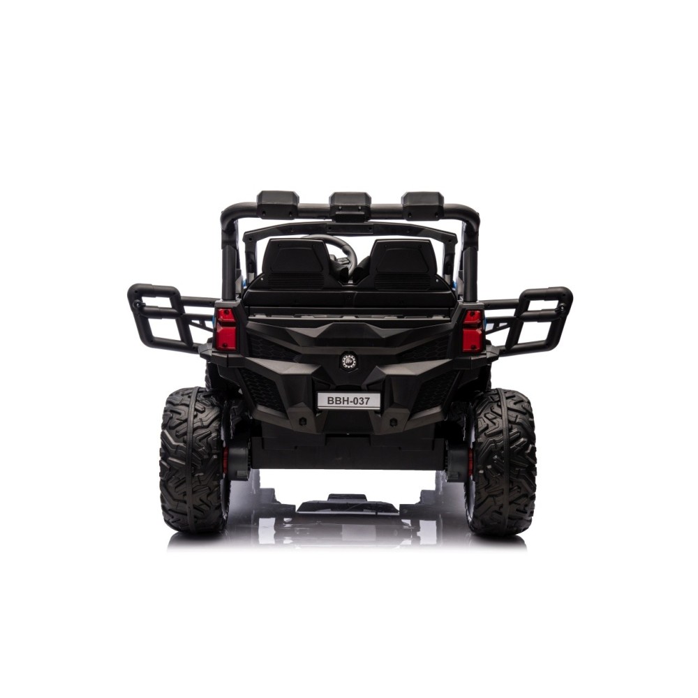JOKO Elektrické autíčko Buggy OBSERVER 4x200W, penové kolesá, Dvojmiestne kožené sedadlo, nosnosť 60kg, modré