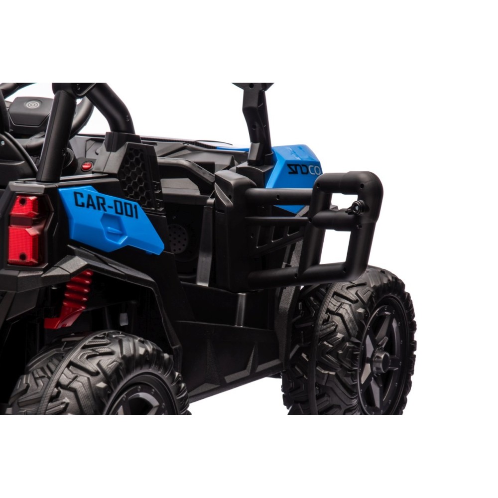 JOKO Elektrické autíčko Buggy OBSERVER 4x200W, penové kolesá, Dvojmiestne kožené sedadlo, nosnosť 60kg, modré