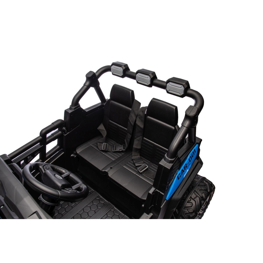 JOKO Elektrické autíčko Buggy OBSERVER 4x200W, penové kolesá, Dvojmiestne kožené sedadlo, nosnosť 60kg, modré