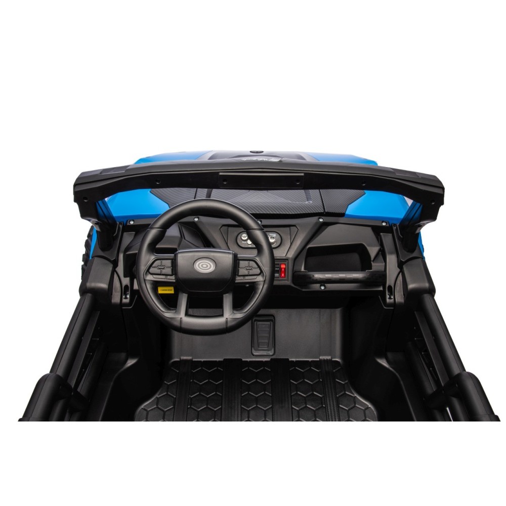JOKO Elektrické autíčko Buggy OBSERVER 4x200W, penové kolesá, Dvojmiestne kožené sedadlo, nosnosť 60kg, modré