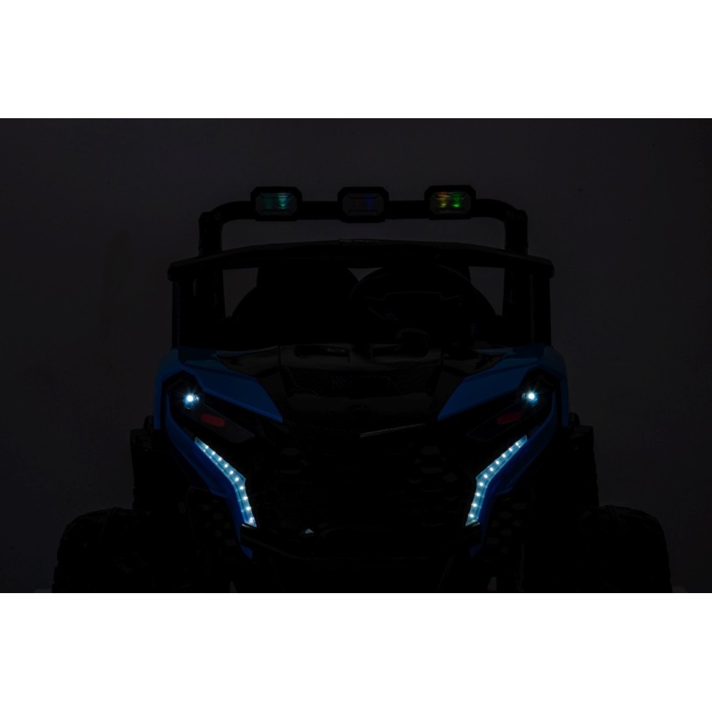 JOKO Elektrické autíčko Buggy OBSERVER 4x200W, penové kolesá, Dvojmiestne kožené sedadlo, nosnosť 60kg, modré