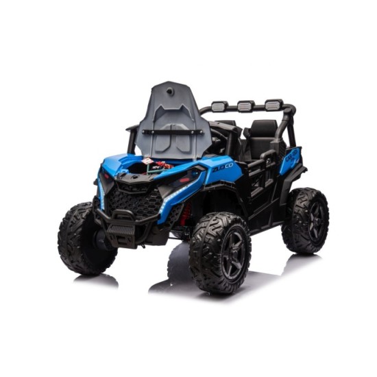 JOKO Elektrické autíčko Buggy OBSERVER 4x200W, penové kolesá, Dvojmiestne kožené sedadlo, nosnosť 60kg, modré