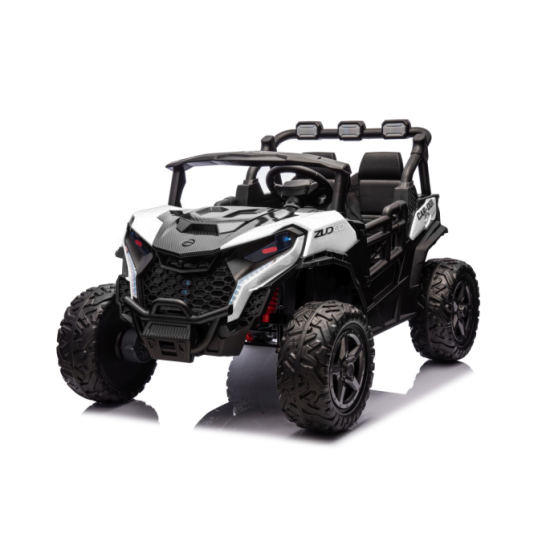 JOKO Elektrické autíčko Buggy OBSERVER 4x200W, penové kolesá, Dvojmiestne kožené sedadlo, nosnosť 60kg, biele