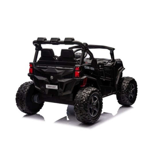 JOKO Elektrické autíčko Buggy OBSERVER 4x200W, penové kolesá, Dvojmiestne kožené sedadlo, nosnosť 60kg, čierne