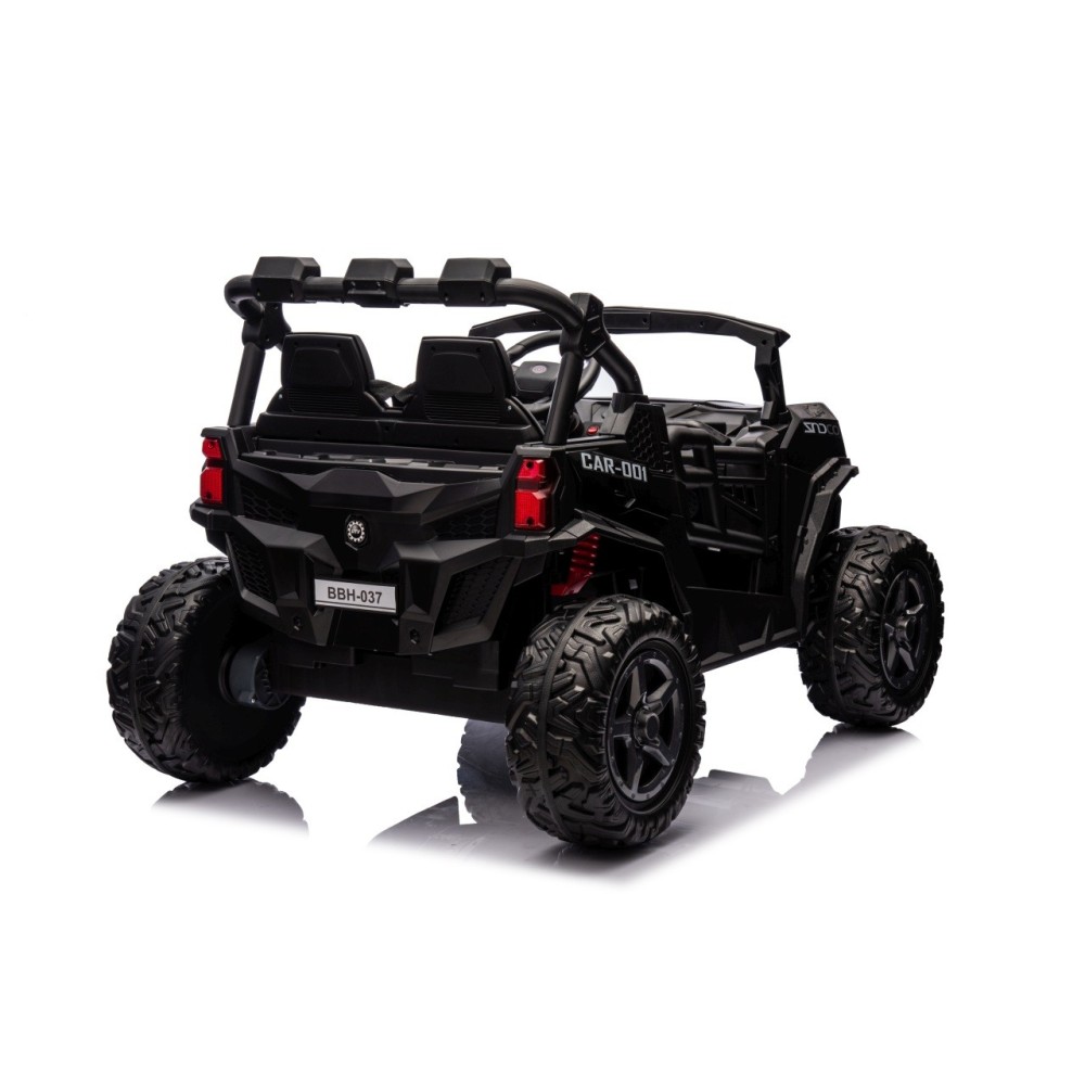 JOKO Elektrické autíčko Buggy OBSERVER 4x200W, penové kolesá, Dvojmiestne kožené sedadlo, nosnosť 60kg, čierne