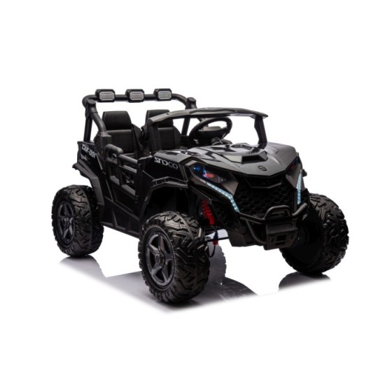 JOKO Elektrické autíčko Buggy OBSERVER 4x200W, penové kolesá, Dvojmiestne kožené sedadlo, nosnosť 60kg, čierne