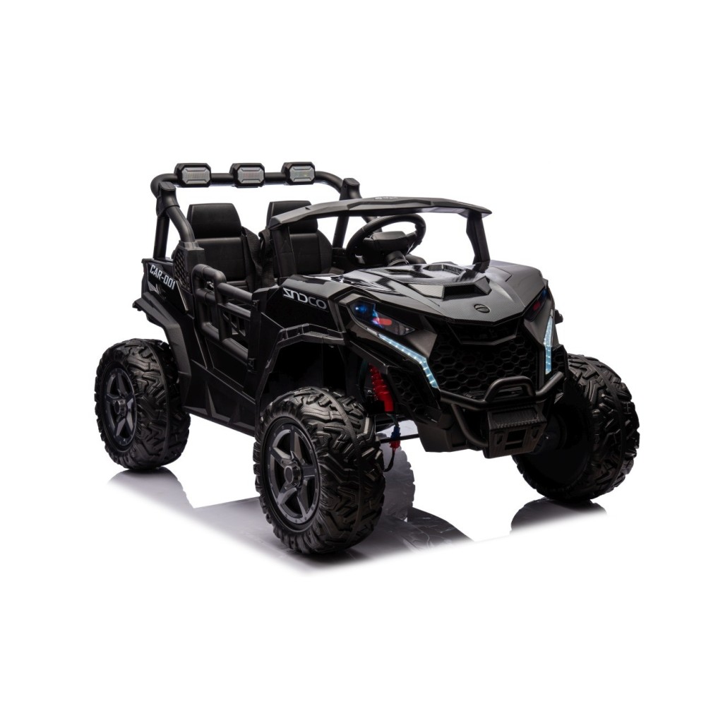 JOKO Elektrické autíčko Buggy OBSERVER 4x200W, penové kolesá, Dvojmiestne kožené sedadlo, nosnosť 60kg, čierne