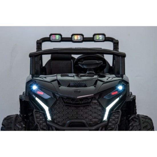 JOKO Elektrické autíčko Buggy OBSERVER 4x200W, penové kolesá, Dvojmiestne kožené sedadlo, nosnosť 60kg, čierne