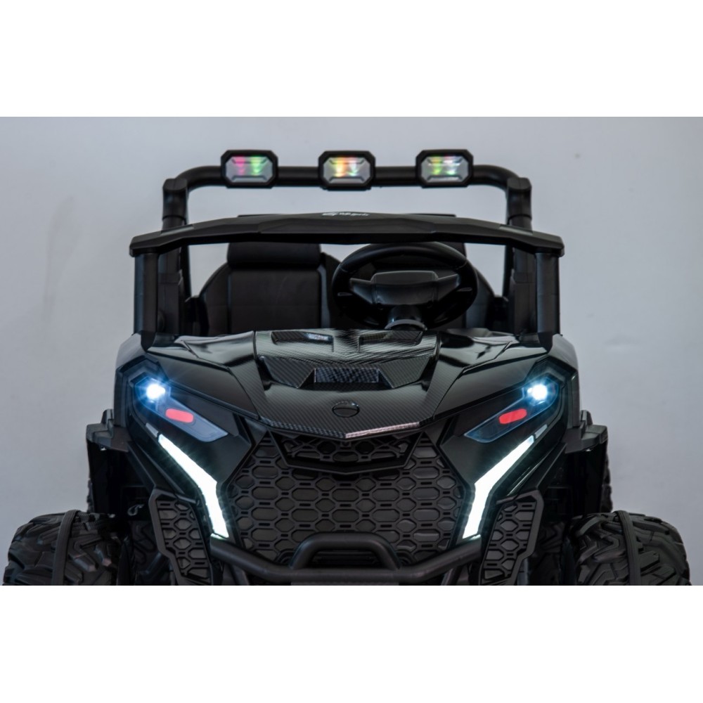 JOKO Elektrické autíčko Buggy OBSERVER 4x200W, penové kolesá, Dvojmiestne kožené sedadlo, nosnosť 60kg, čierne