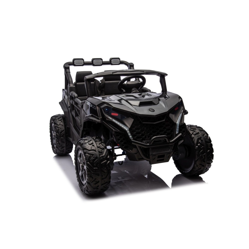 JOKO Elektrické autíčko Buggy OBSERVER 4x200W, penové kolesá, Dvojmiestne kožené sedadlo, nosnosť 60kg, čierne
