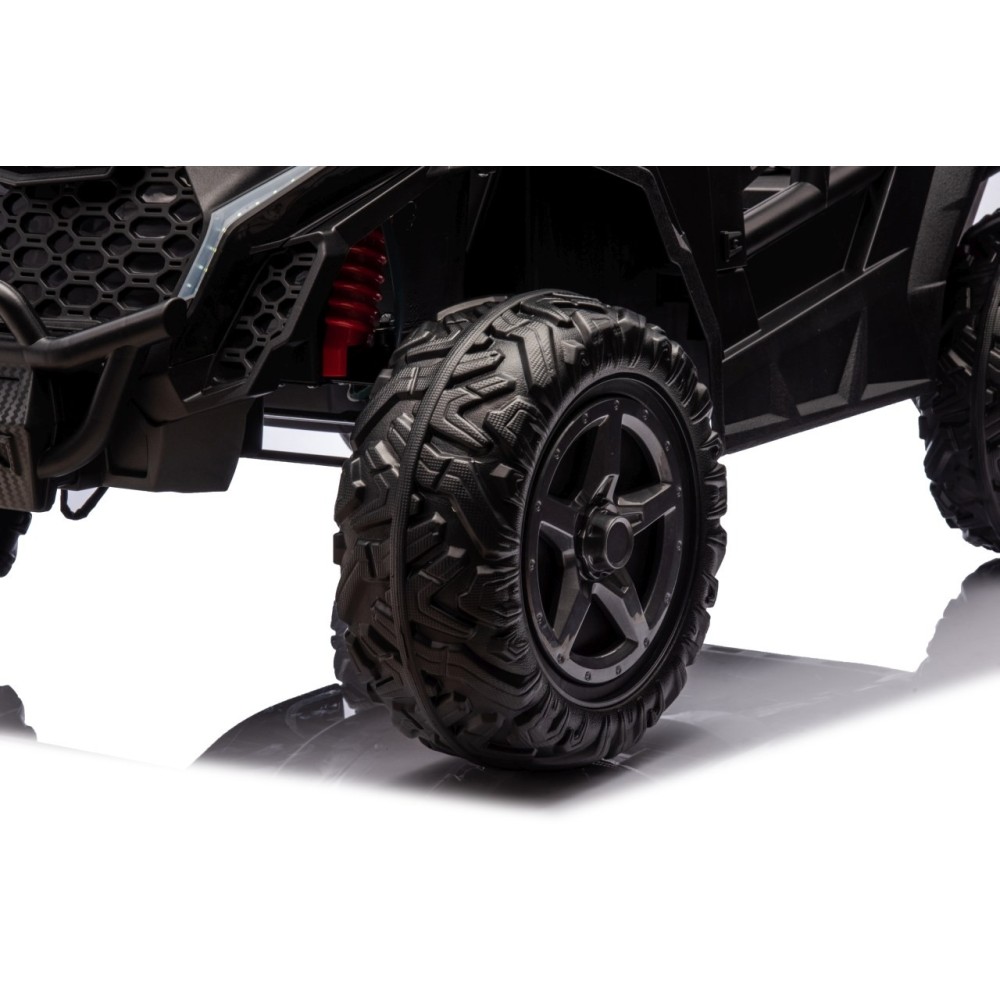 JOKO Elektrické autíčko Buggy OBSERVER 4x200W, penové kolesá, Dvojmiestne kožené sedadlo, nosnosť 60kg, čierne
