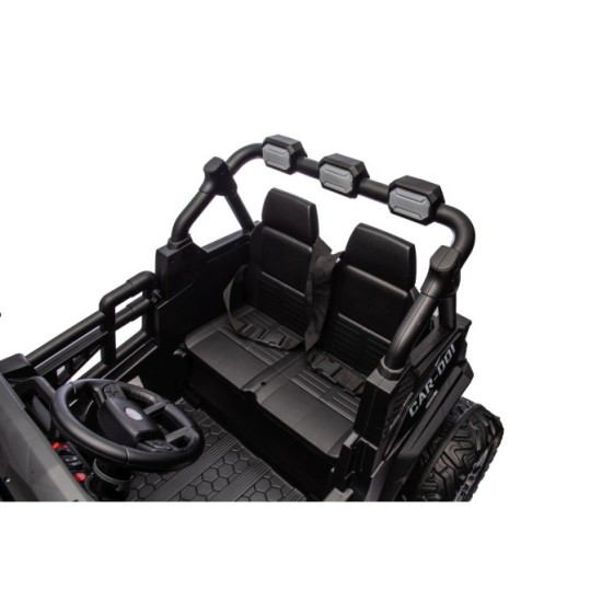 JOKO Elektrické autíčko Buggy OBSERVER 4x200W, penové kolesá, Dvojmiestne kožené sedadlo, nosnosť 60kg, čierne