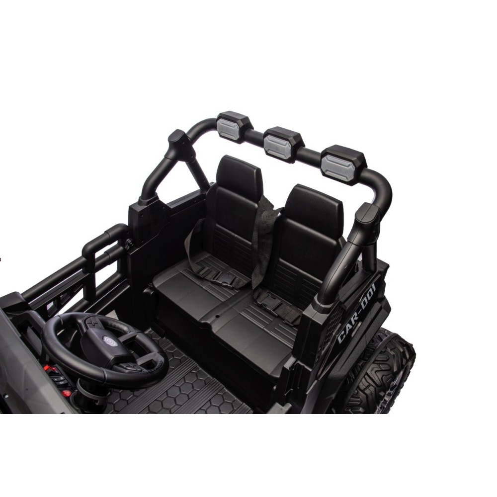 JOKO Elektrické autíčko Buggy OBSERVER 4x200W, penové kolesá, Dvojmiestne kožené sedadlo, nosnosť 60kg, čierne