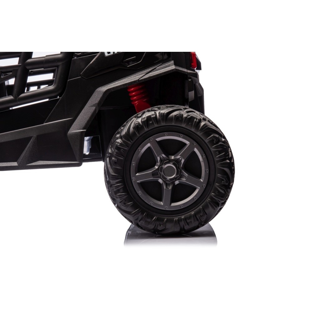 JOKO Elektrické autíčko Buggy OBSERVER 4x200W, penové kolesá, Dvojmiestne kožené sedadlo, nosnosť 60kg, čierne