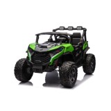 JOKO Elektrické autíčko Buggy OBSERVER 4x200W, penové kolesá, Dvojmiestne kožené sedadlo, nosnosť 60kg, zelené