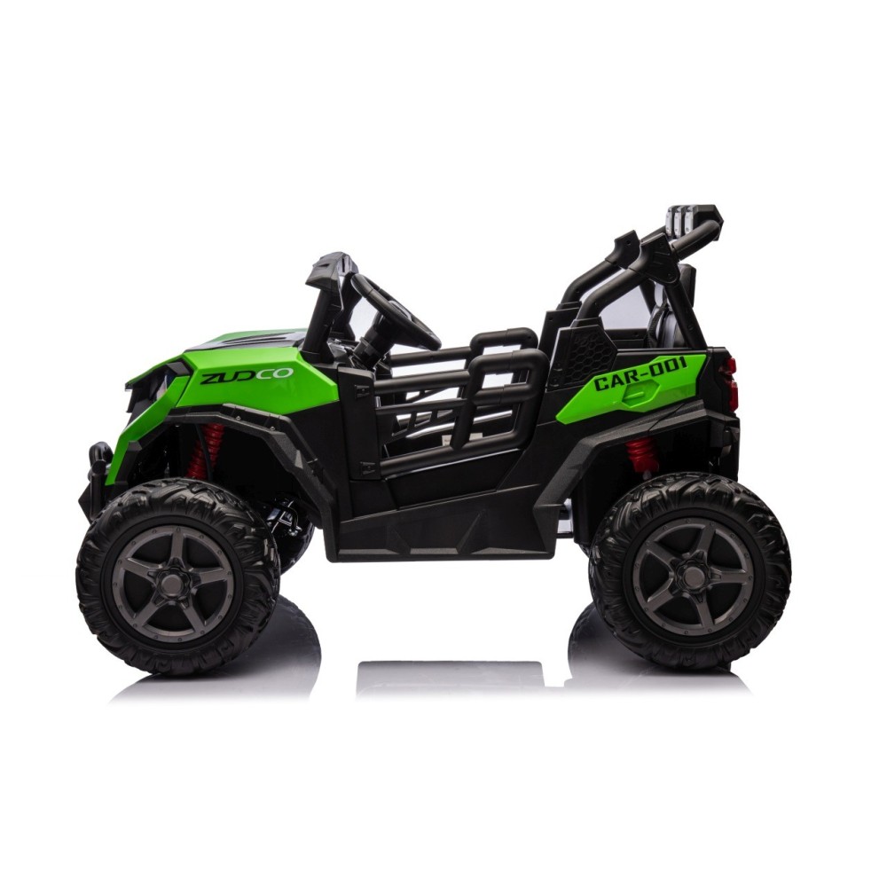 JOKO Elektrické autíčko Buggy OBSERVER 4x200W, penové kolesá, Dvojmiestne kožené sedadlo, nosnosť 60kg, zelené