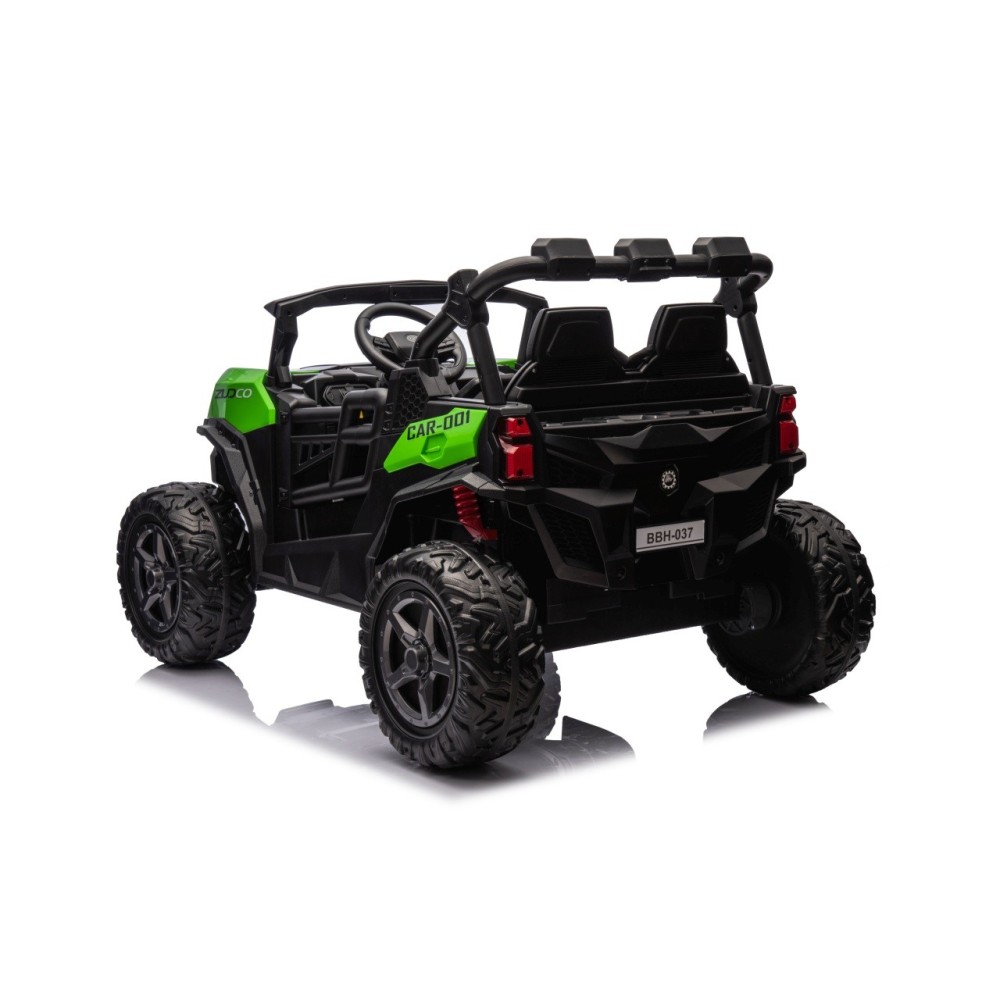 JOKO Elektrické autíčko Buggy OBSERVER 4x200W, penové kolesá, Dvojmiestne kožené sedadlo, nosnosť 60kg, zelené