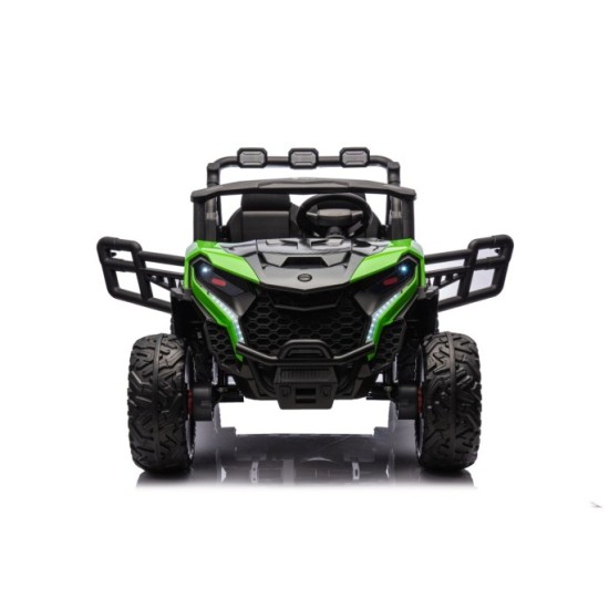 JOKO Elektrické autíčko Buggy OBSERVER 4x200W, penové kolesá, Dvojmiestne kožené sedadlo, nosnosť 60kg, zelené