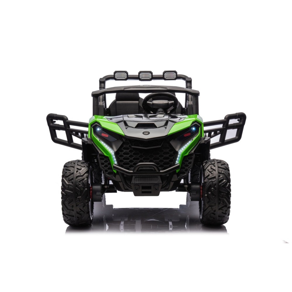 JOKO Elektrické autíčko Buggy OBSERVER 4x200W, penové kolesá, Dvojmiestne kožené sedadlo, nosnosť 60kg, zelené