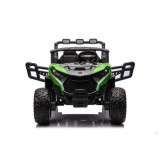 JOKO Elektrické autíčko Buggy OBSERVER 4x200W, penové kolesá, Dvojmiestne kožené sedadlo, nosnosť 60kg, zelené