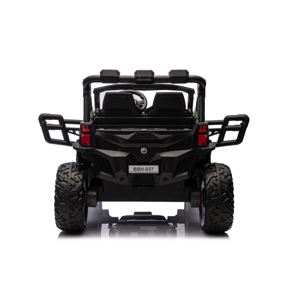 JOKO Elektrické autíčko Buggy OBSERVER 4x200W, penové kolesá, Dvojmiestne kožené sedadlo, nosnosť 60kg, zelené