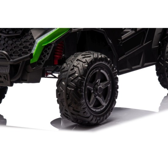 JOKO Elektrické autíčko Buggy OBSERVER 4x200W, penové kolesá, Dvojmiestne kožené sedadlo, nosnosť 60kg, zelené