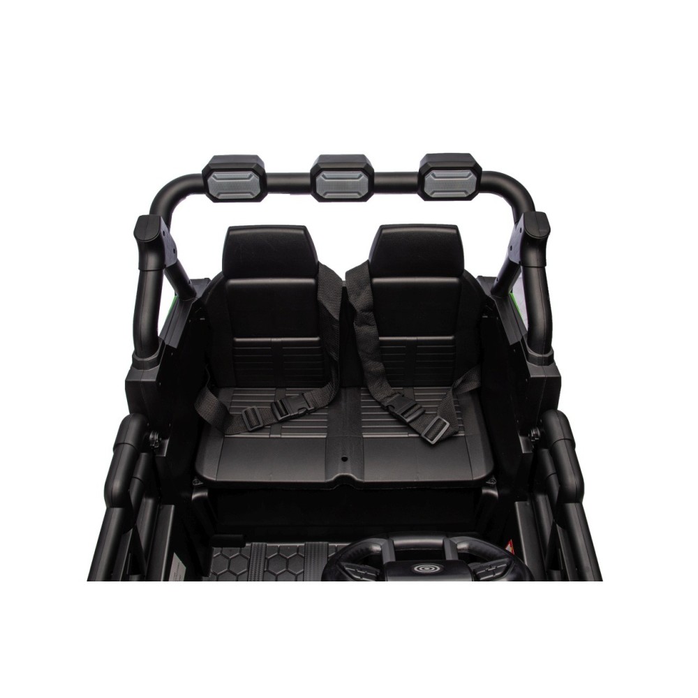 JOKO Elektrické autíčko Buggy OBSERVER 4x200W, penové kolesá, Dvojmiestne kožené sedadlo, nosnosť 60kg, zelené