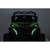 JOKO Elektrické autíčko Buggy OBSERVER 4x200W, penové kolesá, Dvojmiestne kožené sedadlo, nosnosť 60kg, zelené