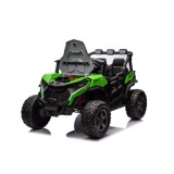 JOKO Elektrické autíčko Buggy OBSERVER 4x200W, penové kolesá, Dvojmiestne kožené sedadlo, nosnosť 60kg, zelené