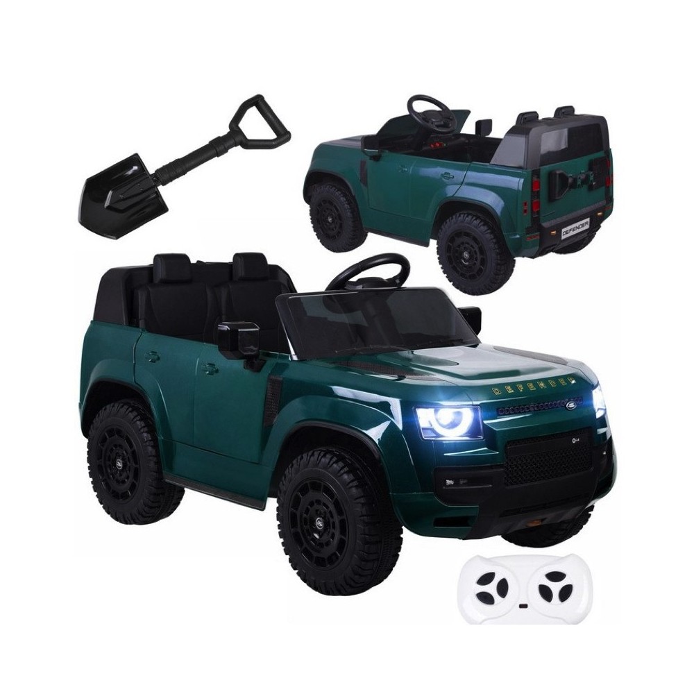 JOKO Elektrické autíčko Land Rover Defender 4x4 24V, dvojmiestne, nosnosť 50kg, FM rádio, zelené