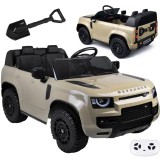 JOKO Elektrické autíčko Land Rover Defender 4x4 24V, Dvojmiestne, nosnosť 50kg, FM rádio, béžové